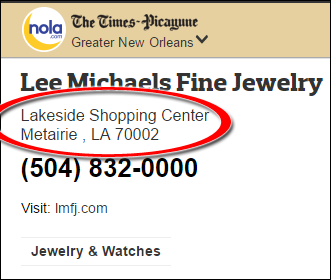SEO Ranking Comparison Between Two Competing Jewelry Websites 1246-lee-michaels-nola-2