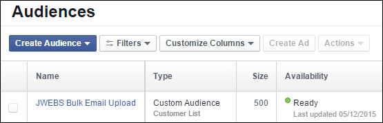 Uploading Your Customer List to Facebook Custom Audience: Holiday 2015 Run-up 1352-email-audience-uploaded-18