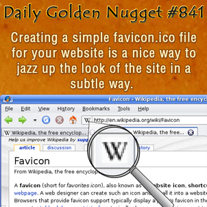 Simple method of creating and using favicon.ico on your website 9126-daily-golden-nugget-841