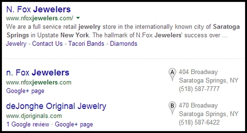 N. Fox Jewelers Website Review 996-1020-serp