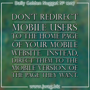 Avoid the Faulty Mobile Redirect daily-golden-nugget-1207-5