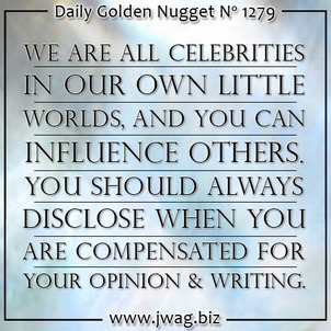 You Should Always Disclose Financial Compensation In Exchange For Online Endorsements TBT  daily-golden-nugget-1279-2
